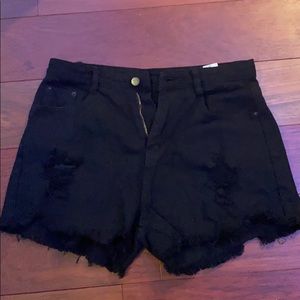 Black Jean shorts
